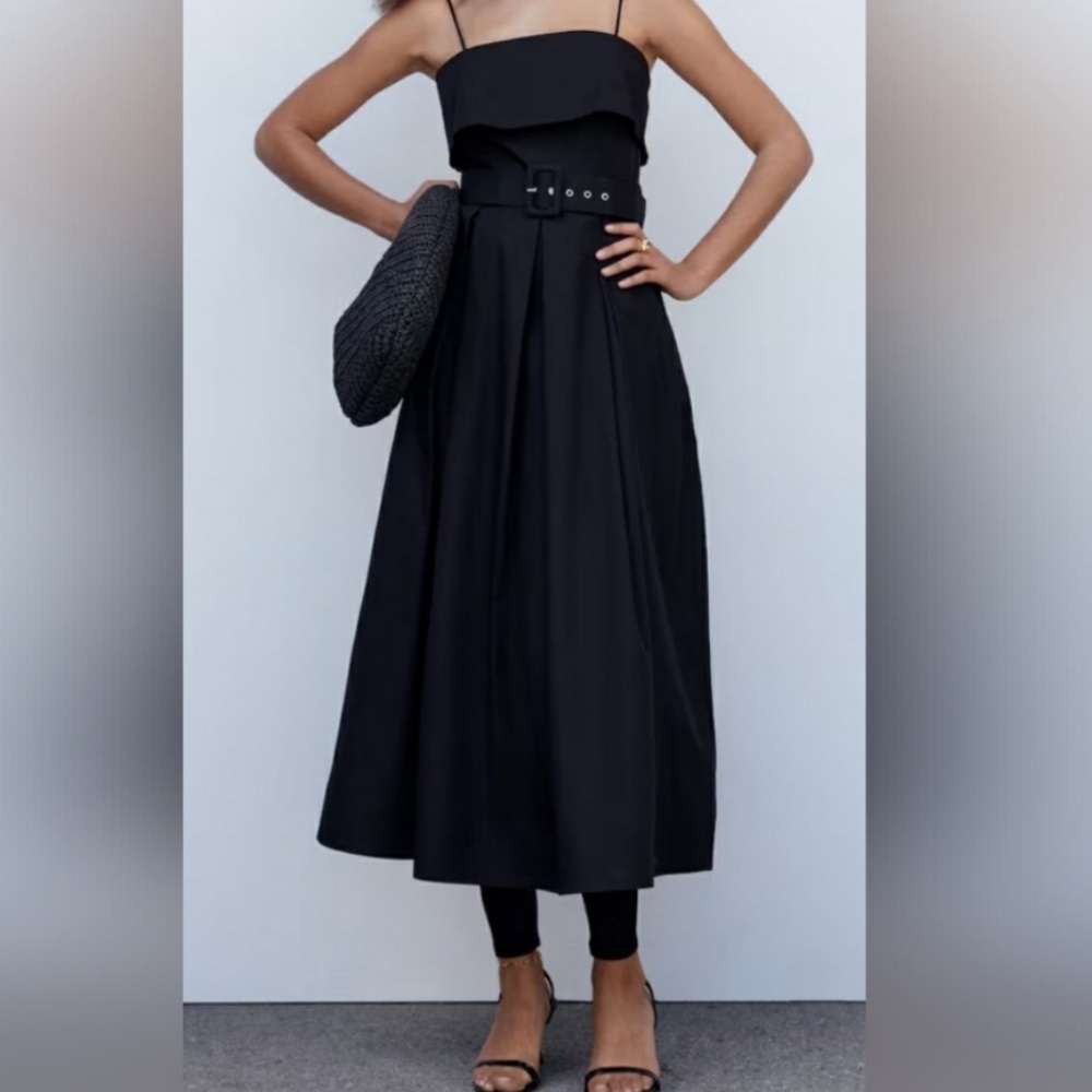 Mango A line Black dress Size 4